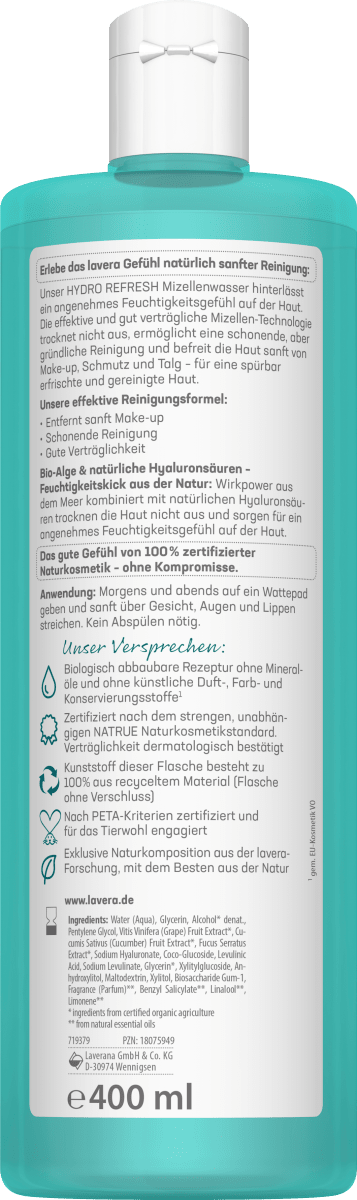 Mizellenwasser Hydro Refresh, 400 ml