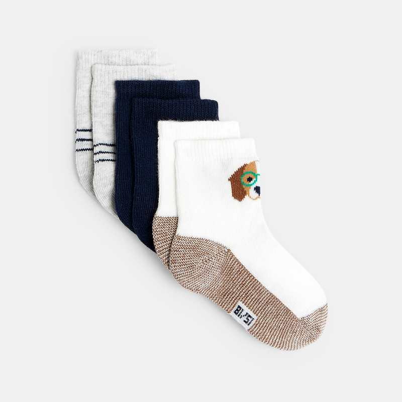 Chaussettes jacquard chiens (lot de 3)