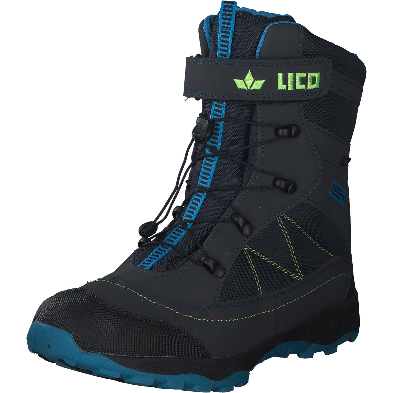 Geka Sundsvall, Winterstiefel, Kinder, marine/blau/lemon