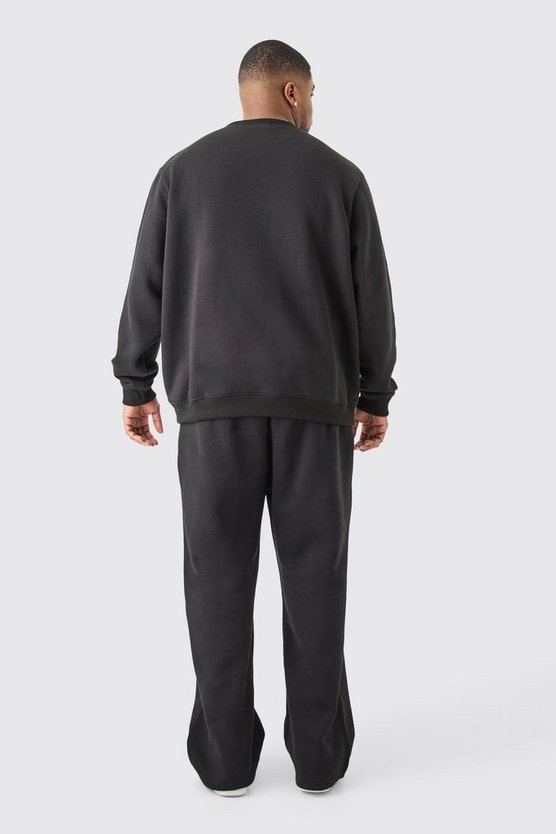 Plus schwarzes Basic Sweatshirt