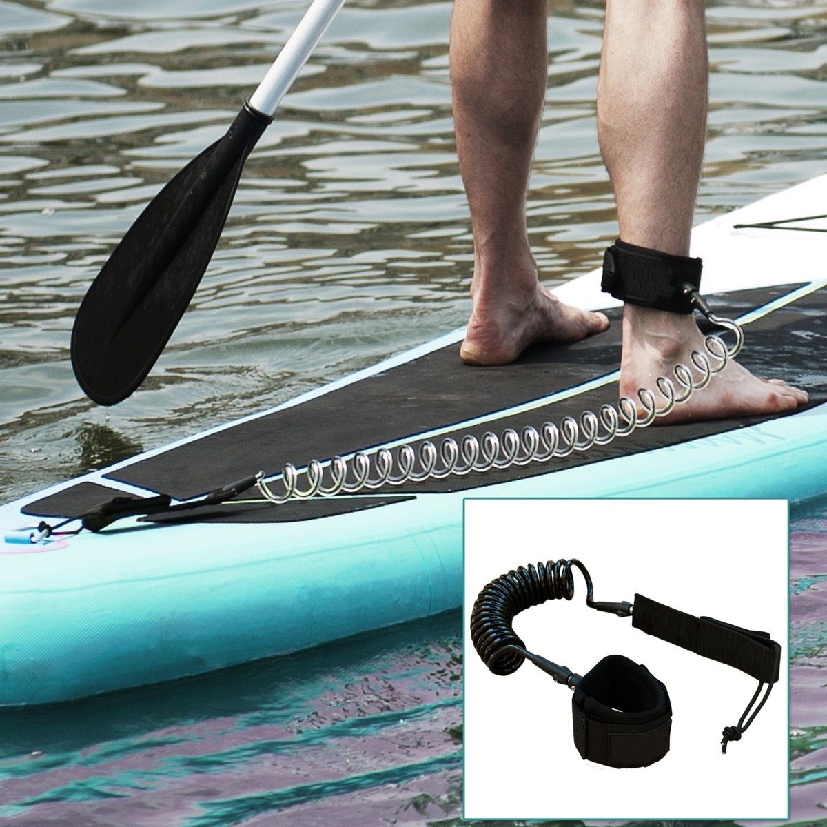 BRAST SUP-Board Fußschlaufe / Coil Leash für SUP Board