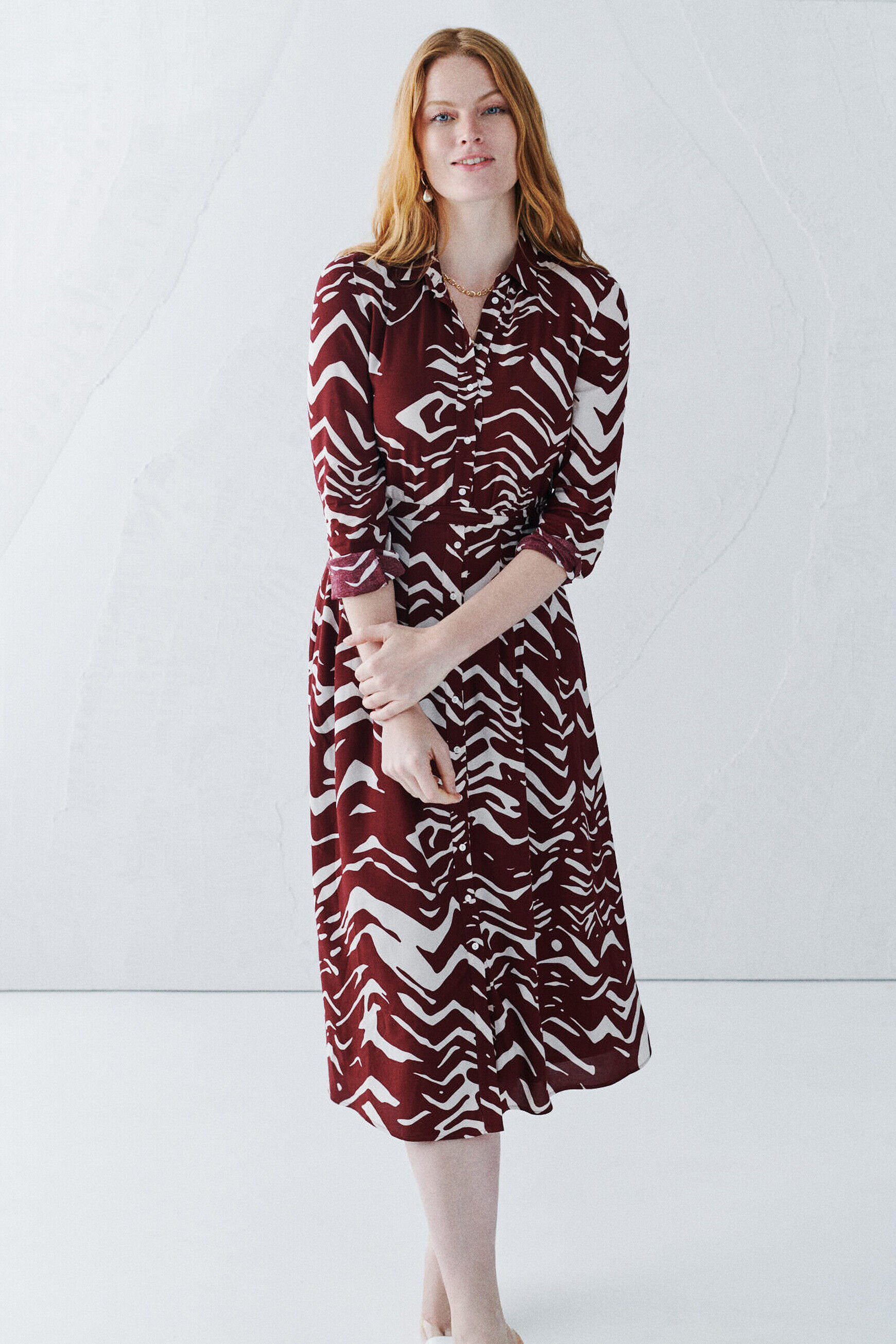 Robe rlilie bordeaux femme