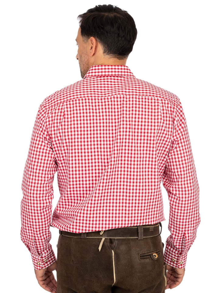 Gipfelstürmer Trachtenhemd 420007-2602 in rot günstig kaufen