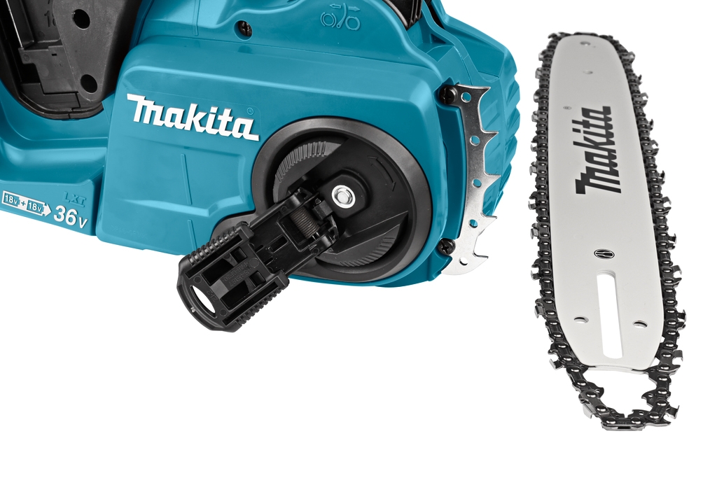Makita DUC353Z 2 x 18 voltų grandininis pjūklas 35 cm be akumuliatorių ir įkroviklio