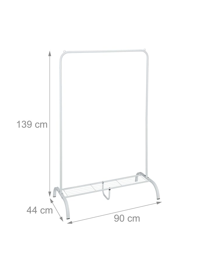 relaxdays Kleiderständer in Weiß - (B)90 x (H)139 x (T)44 cm günstig kaufen onesize
