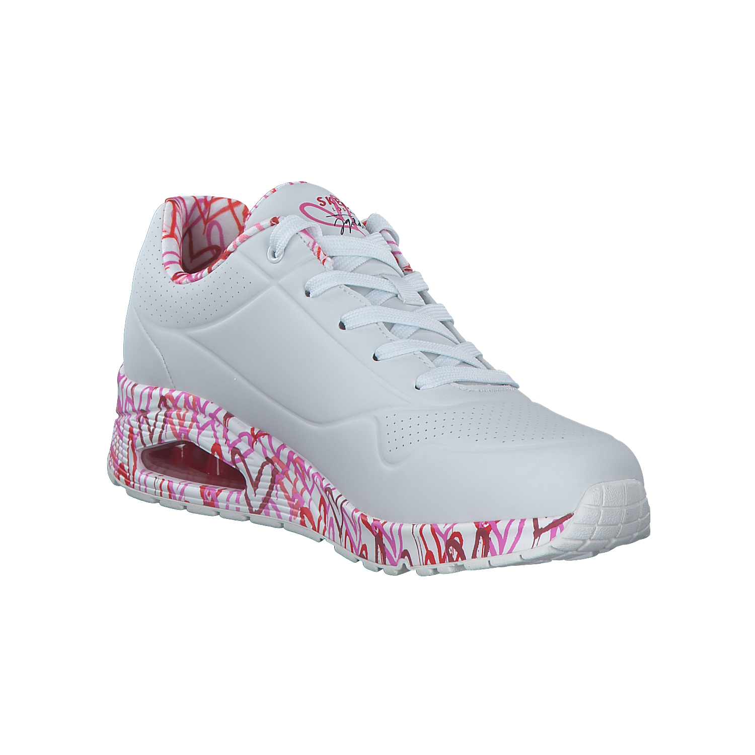 Skechers 155506, Sneakers Low, Damen, WRPK white/red/pink