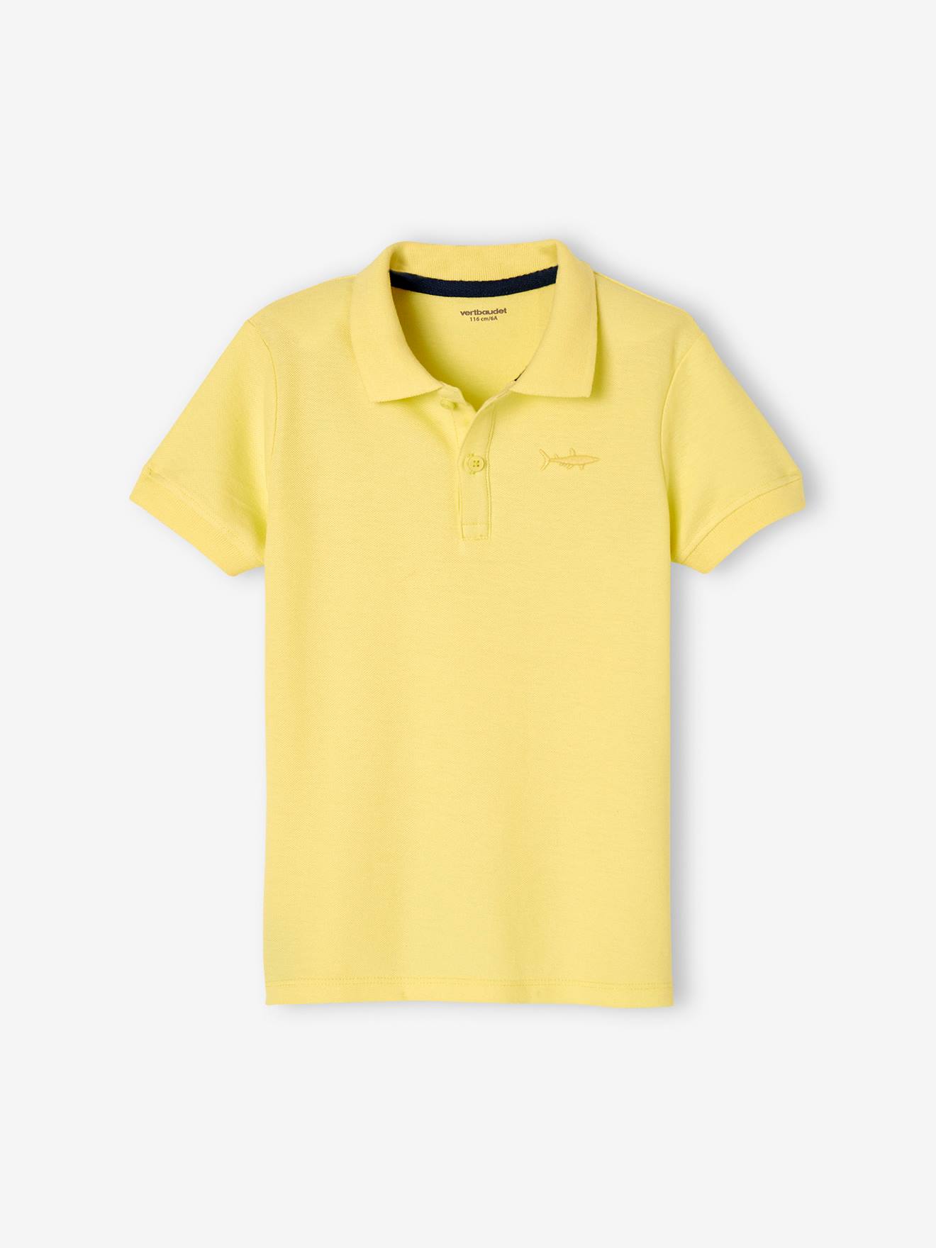 Vertbaudet Jungen Poloshirt, kurze Ärmel Oeko-Tex - hellgelb