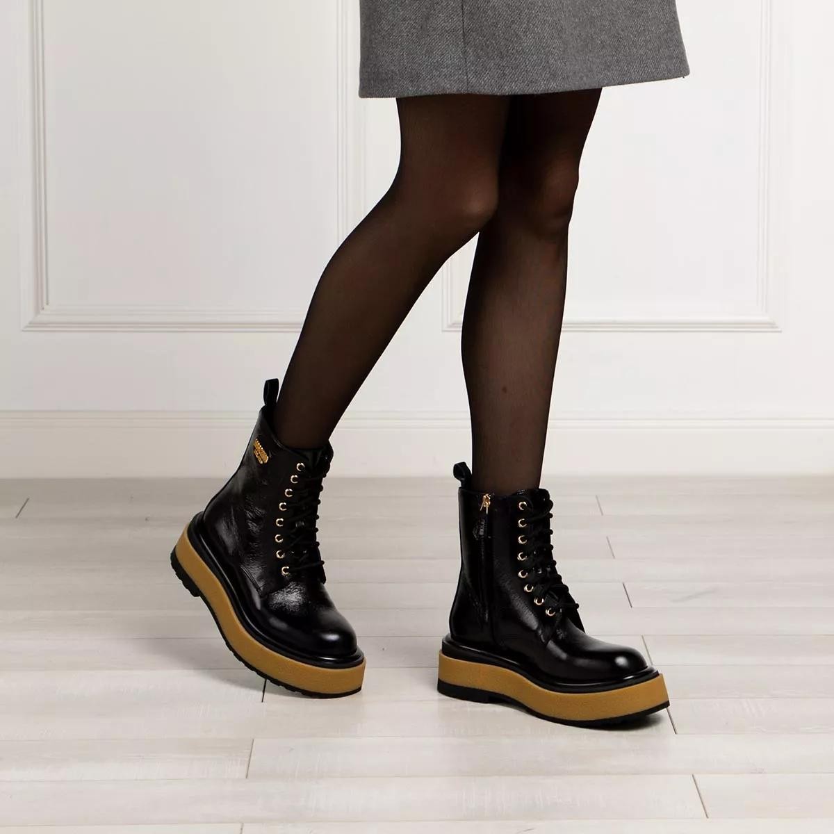 MOSCHINO Stiefeletten schwarz Schnürstiefel