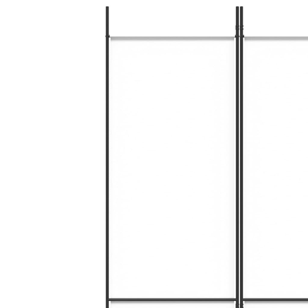 furnicato Raumteiler 6-tlg. Paravent Weiß 300x220 cm Stoff
