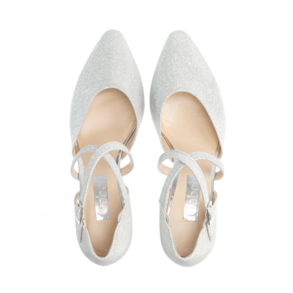 Gabor fashion Spangenpumps silber