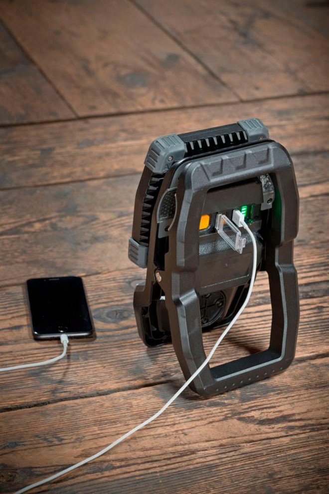Brennenstuhl LED Arbeitsleuchte CL 4050 MA, Ein-/Ausschalter, USB-Anschluss mit Ladefunktion, mehrere Helligkeitsstufen, LED fest integriert, Tageslichtweiß, mit Neigungswinkel, USB, Powerbank