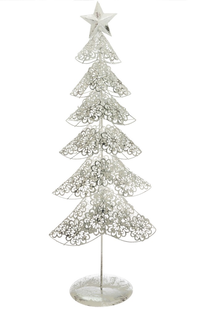 MyFlair My Flair Metallbaum, 60 cm, weiß/glitzer