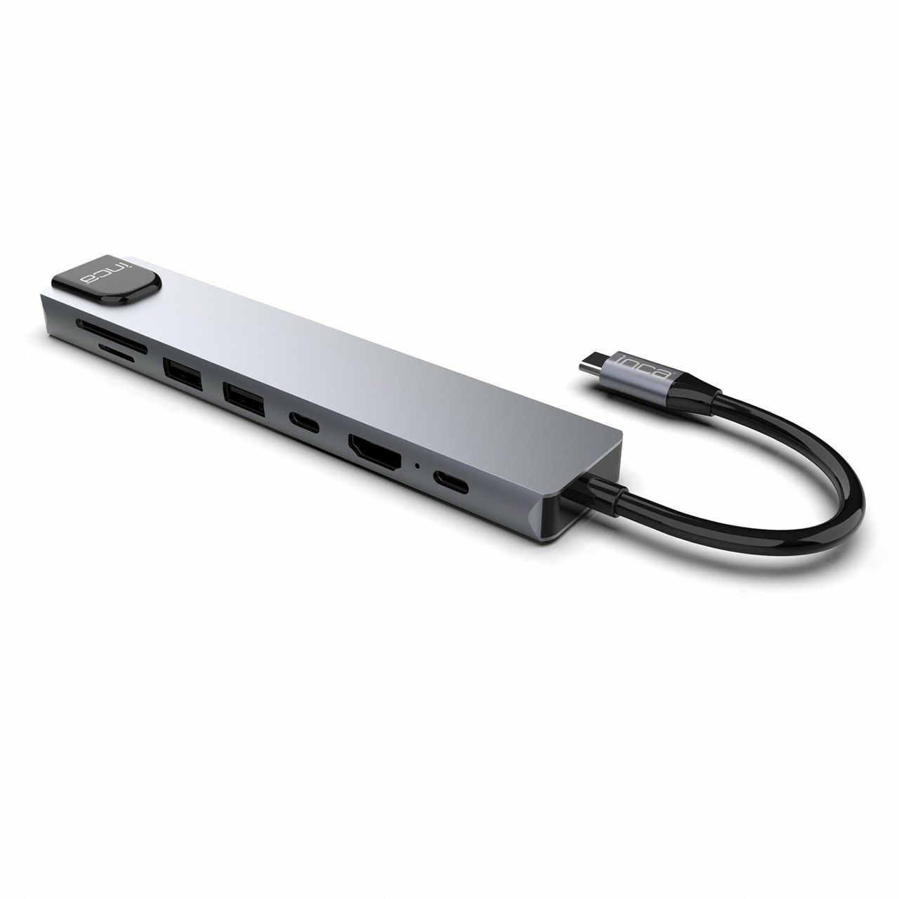Inca USB-C HUB Type-C-Hub Aluminiumgehäuse 8 Ports USB, Ethernet, HDMI und mehr