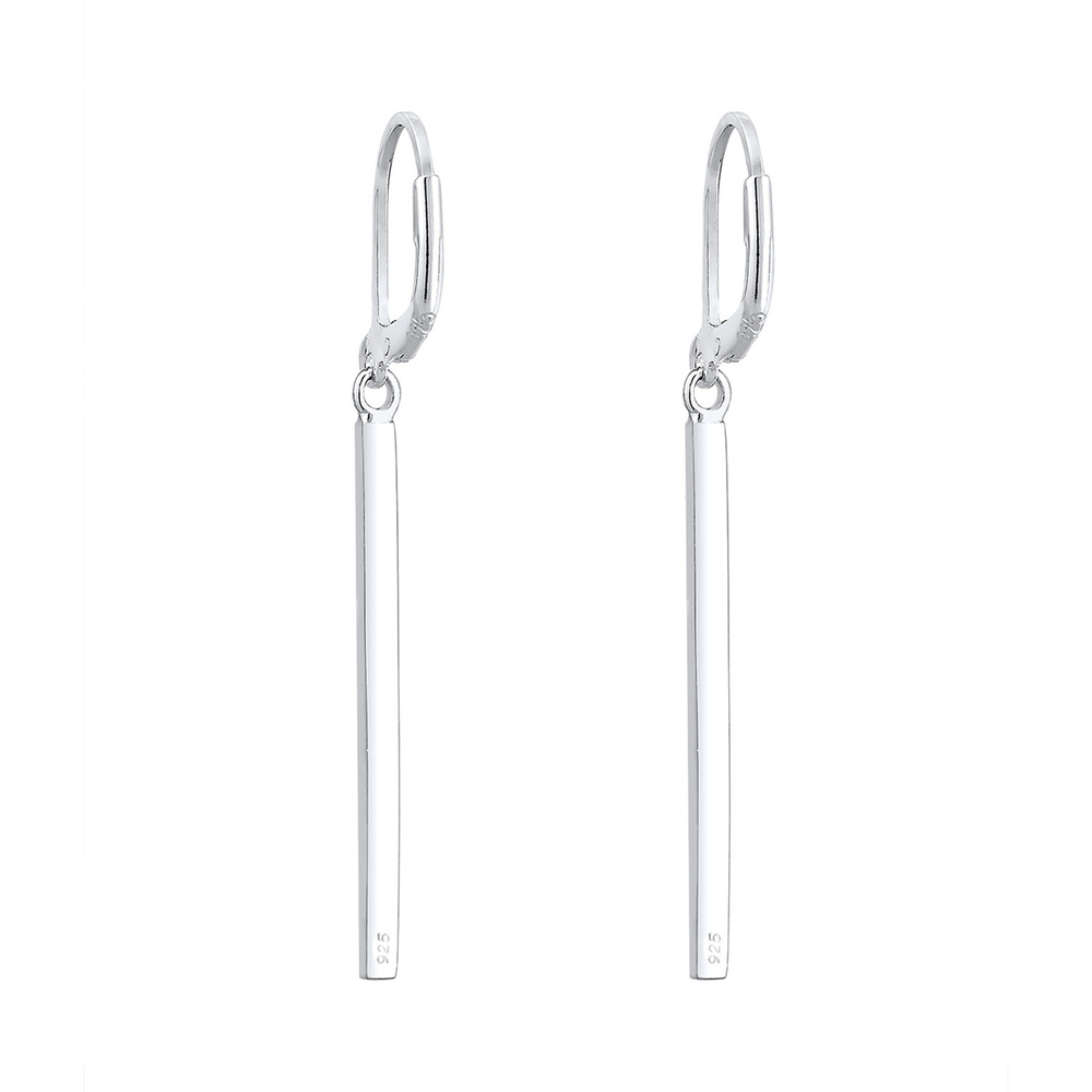 Elli Elli Boucles d'Oreilles Femmes Pendentif d'oreilles Géo Bâton avec Cristaux en Ar Boucles d'oreilles