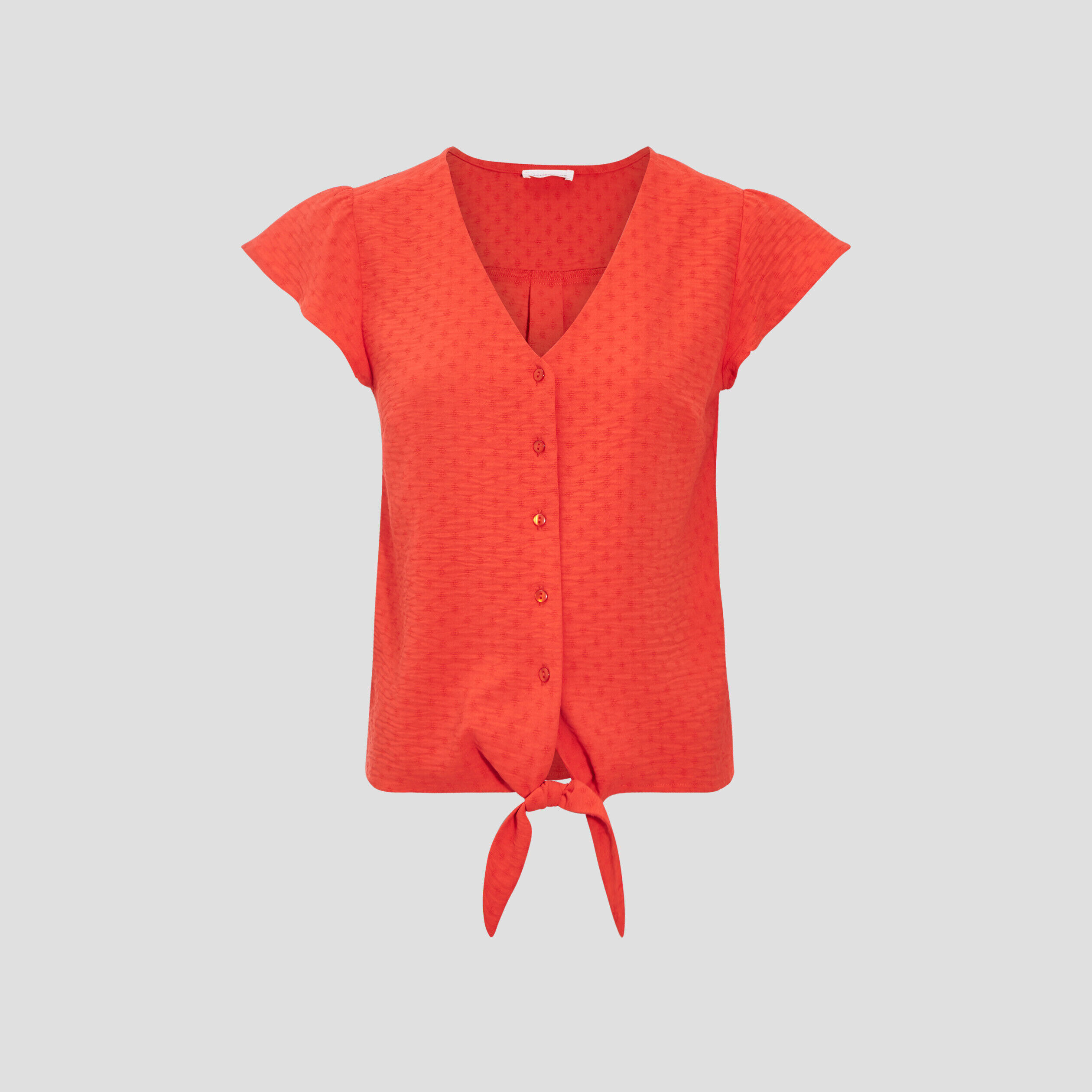 Chemise manches courtes rouge femme | Cache Cache