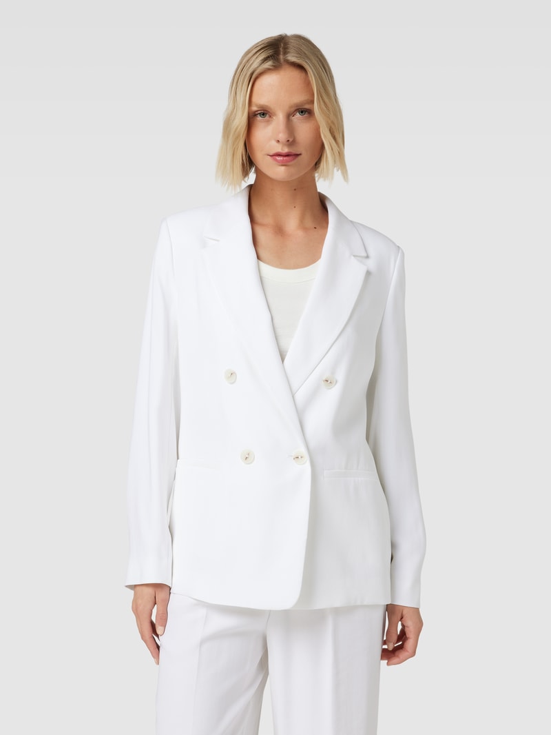 Blazer mit Leistentaschen in weiß