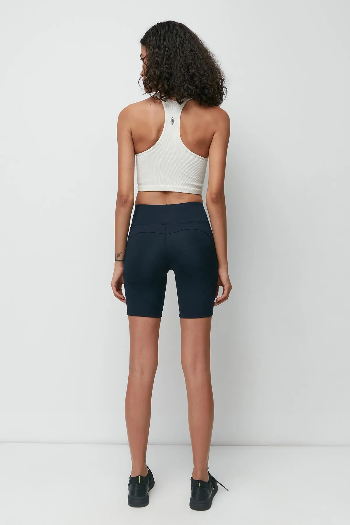 C&City  Pop-Up-Sportshorts mit hoher Taille und Leggings 9410 Marineblau