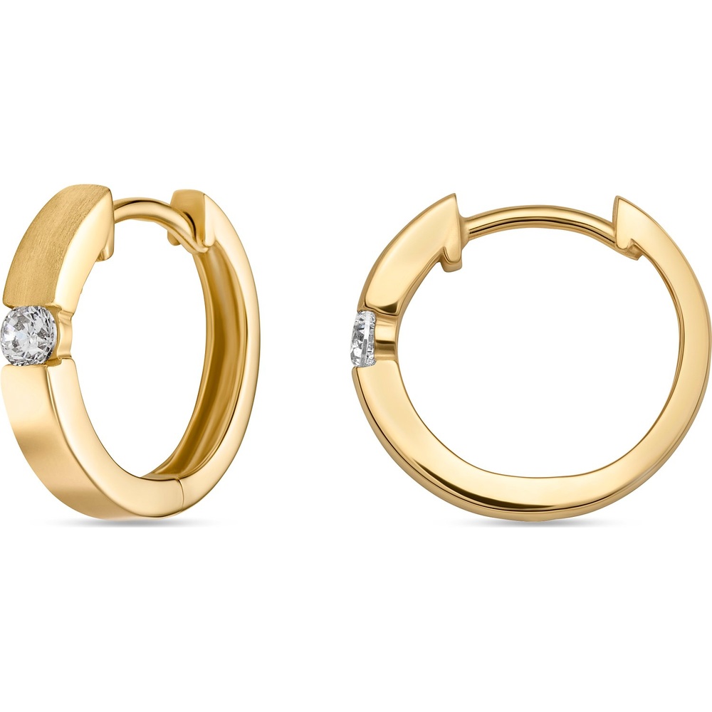 Valeria Créoles 585 Or jaune Boucles d'oreilles