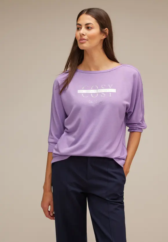 Street One Shirt mit Schimmer Wording