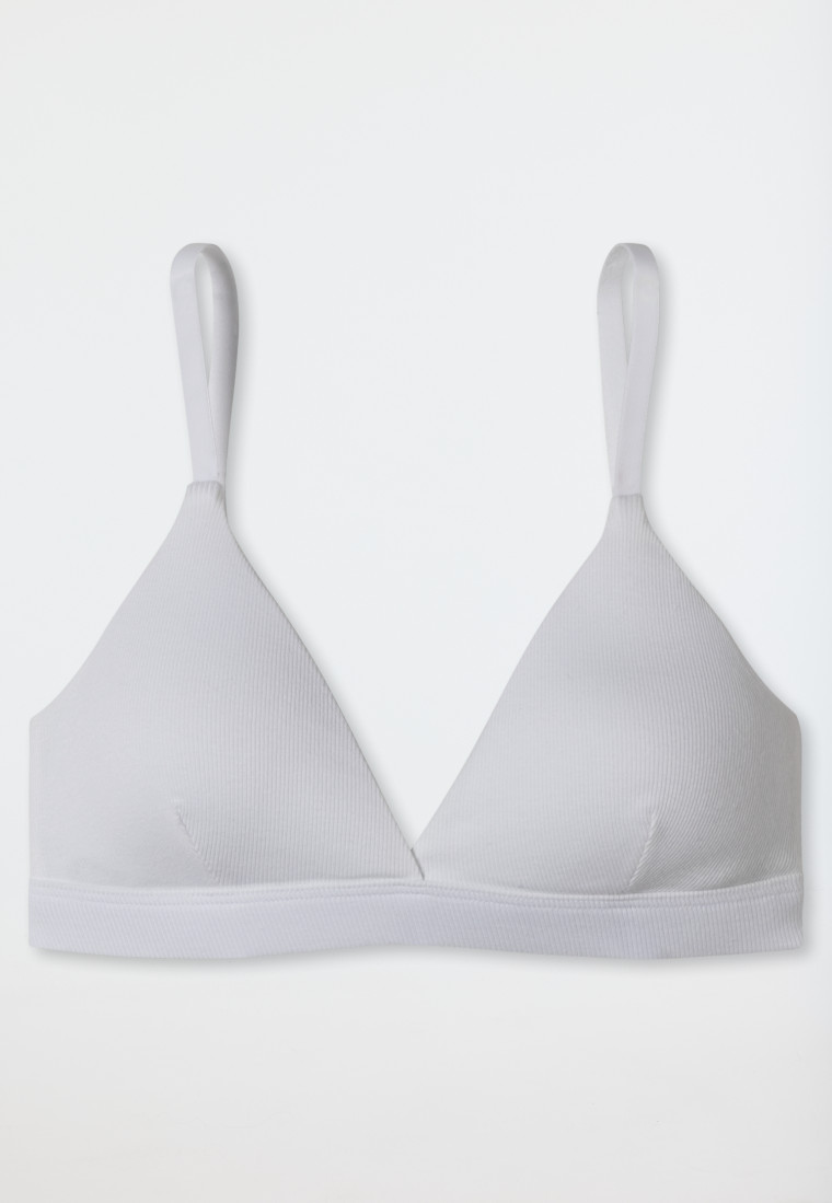 Soft-BH Doppelripp herausnehmbare Pads weiss - Pure Rib
