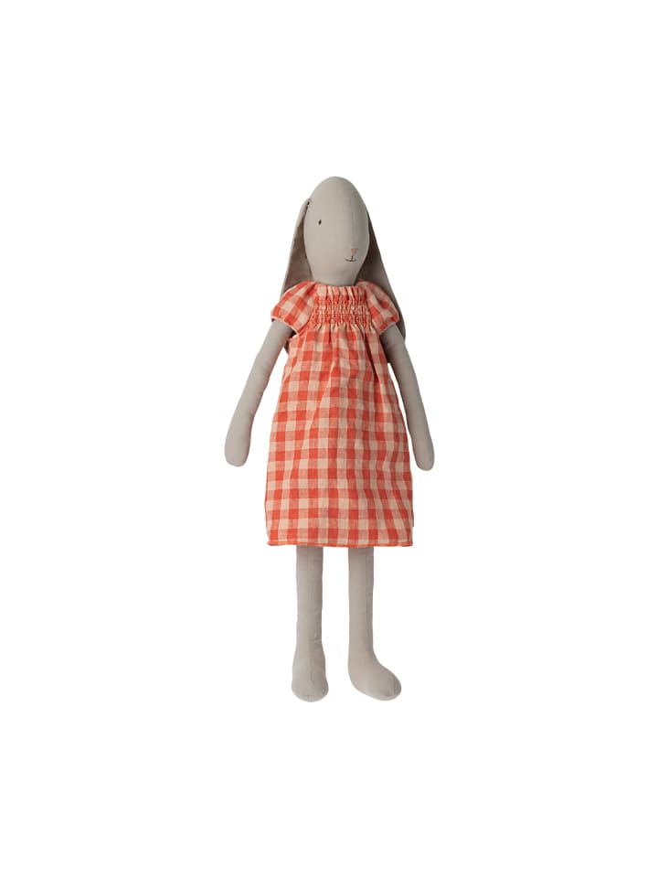 Maileg Hase Bunny Size 5 im Rot Orange kariertem Kleid 64 cm günstig kaufen onesize