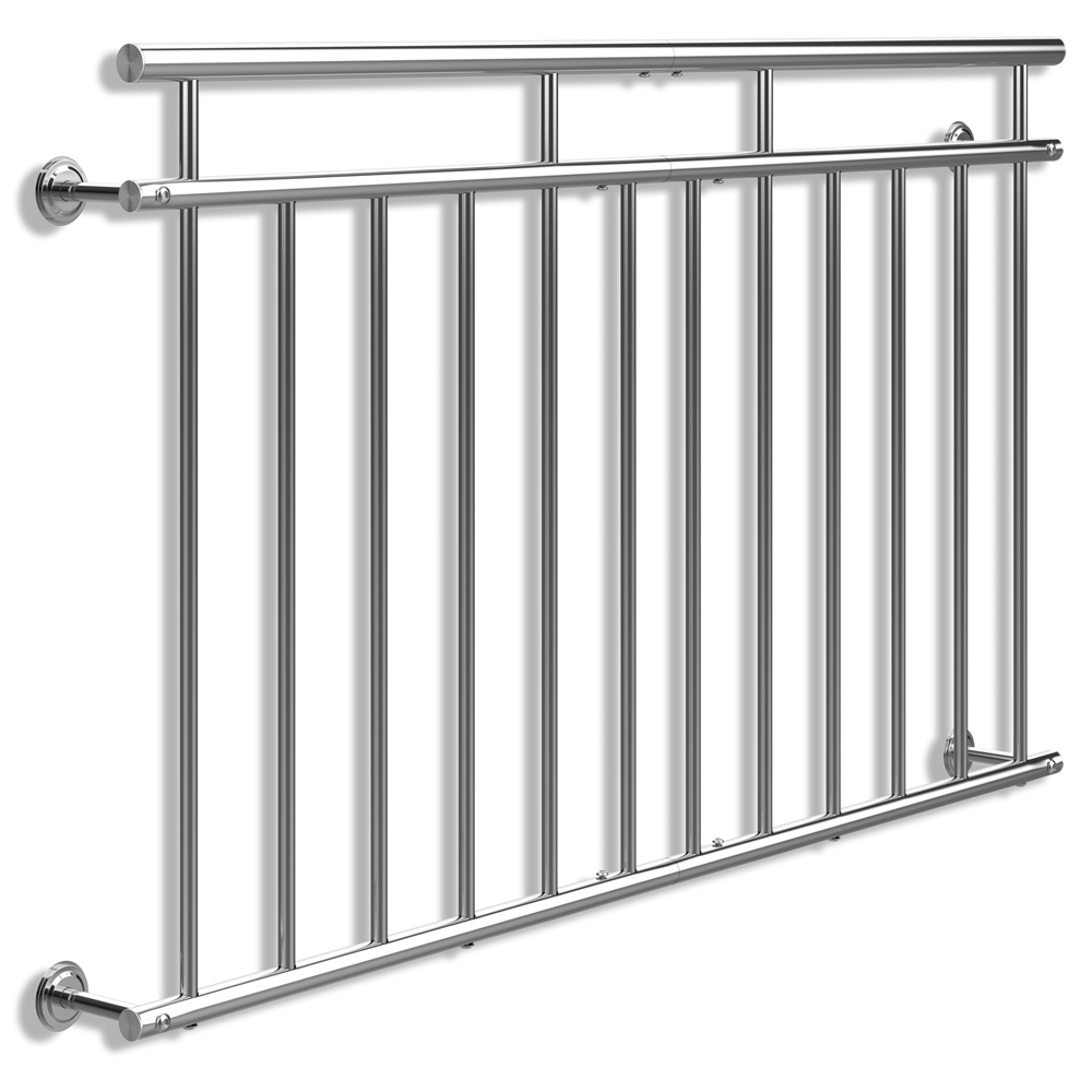 Casaria monzana® Balkongeländer Edelstahl 156x90cm