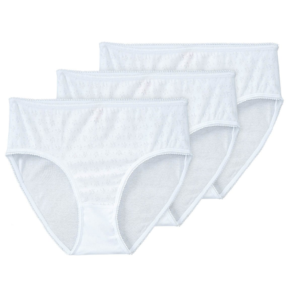 3 Damen Slips mit floralem Muster
