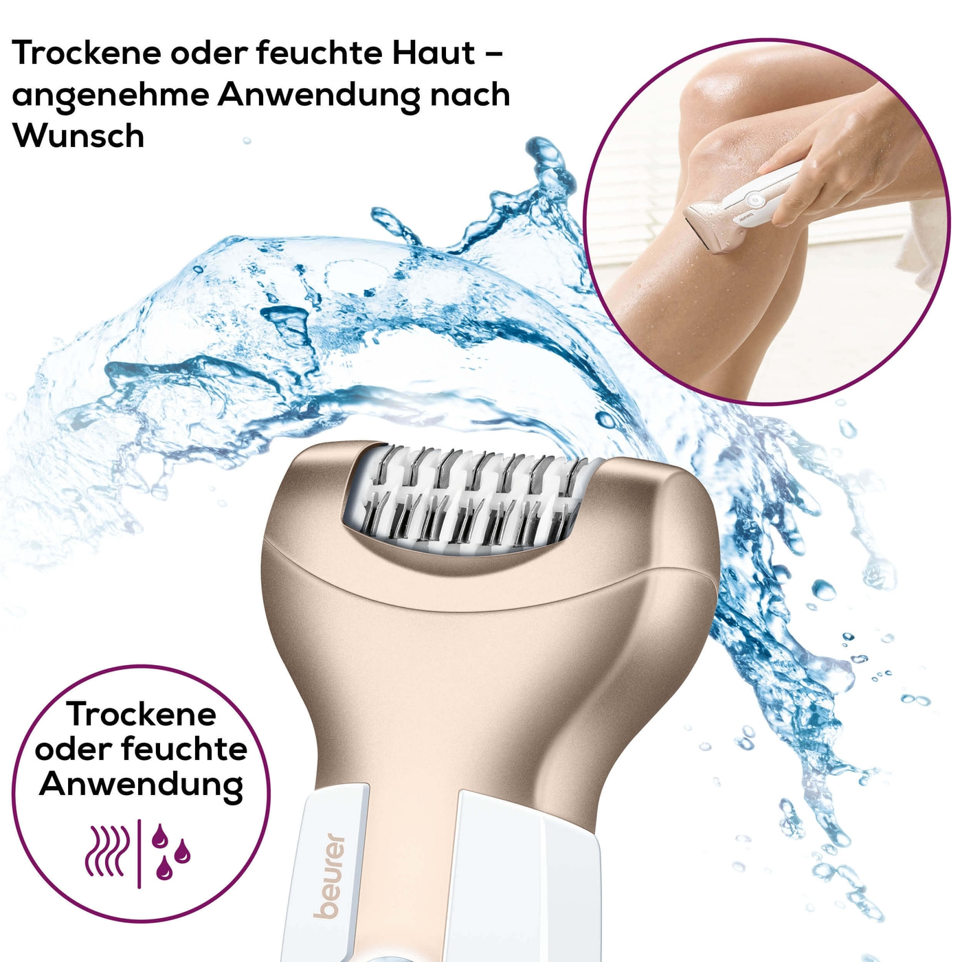 Beurer Epilierer - HL 70-Epilation, Rasur und Peeling vereint in einem Gerät