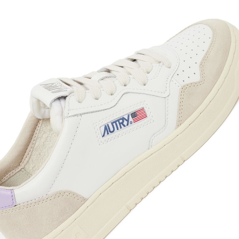 Autry Wmns Medalist Low leat/suede wht/pslilac