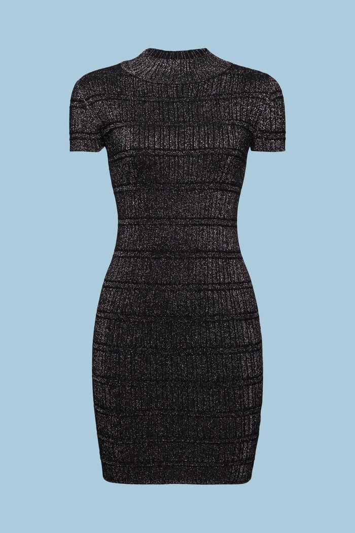 Strick-Minikleid im Glitzer-Look