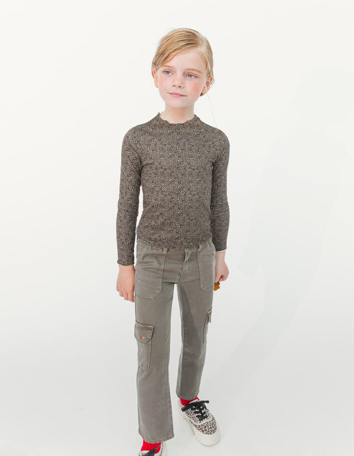 Pantalon FLARE kaki LYOCELL® esprit Charpentier fille