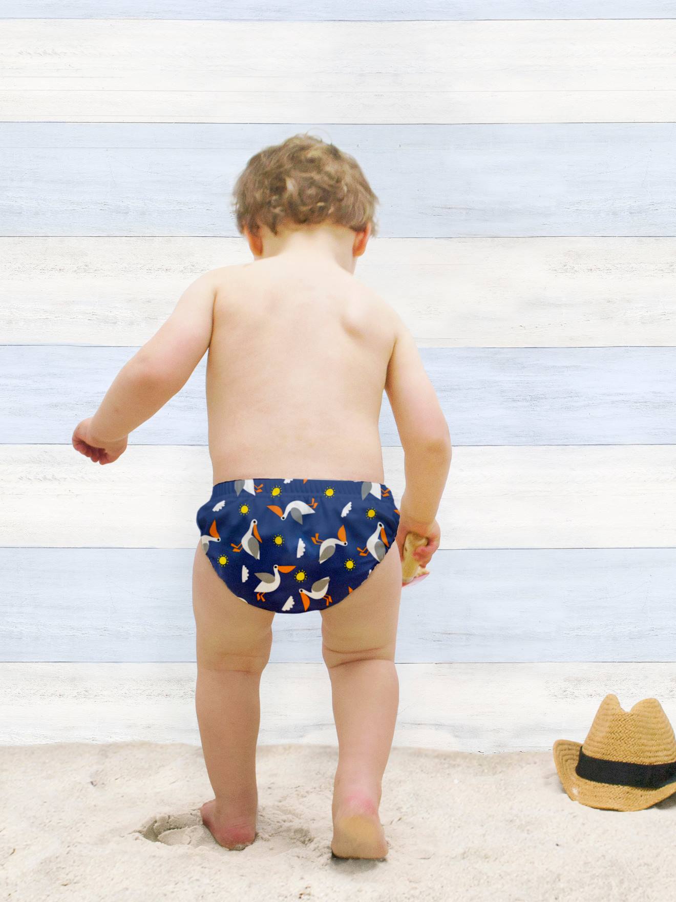 Couche de bain lavable 1-2 ans (9-12 kg) BAMBINO MIO baie des baleines