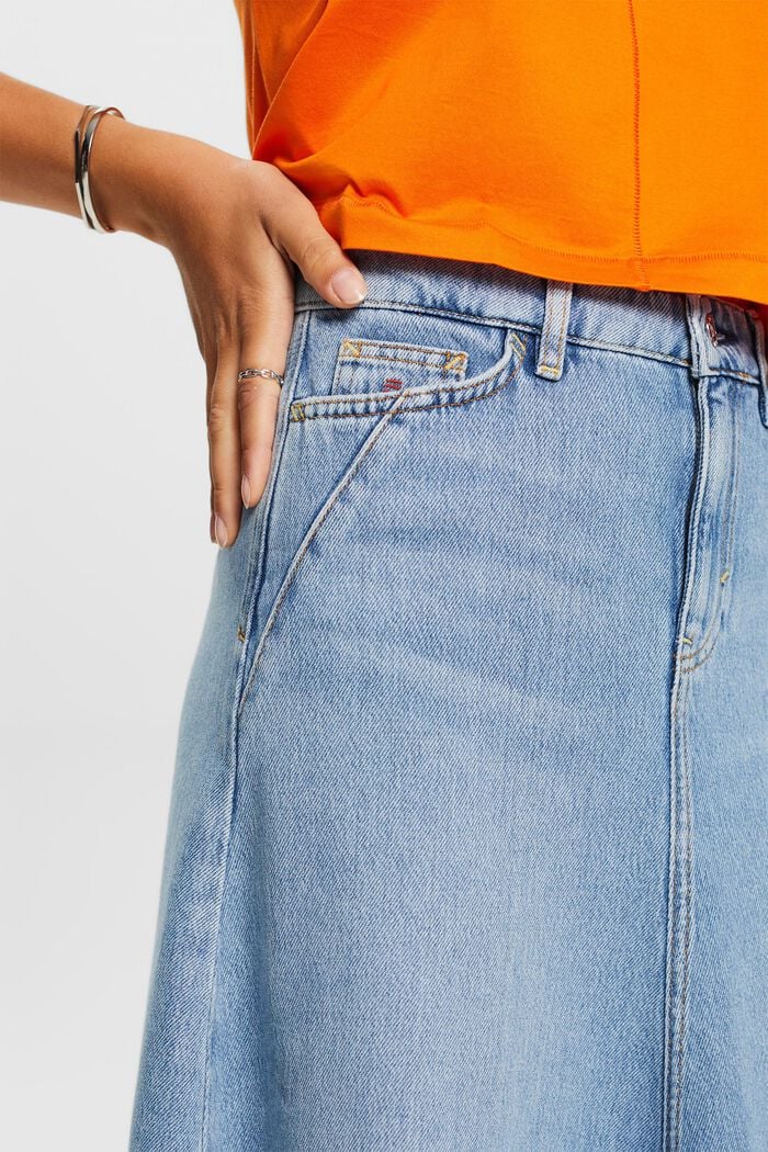 Jeans-Midirock, Baumwollmix