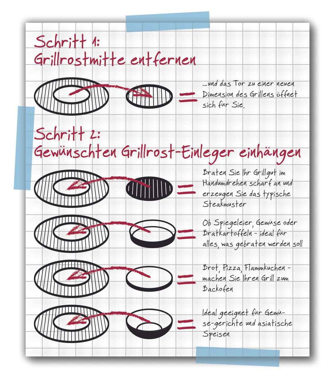 Tepro tepro Pizzastein-Einleger, Rost-in-Rost