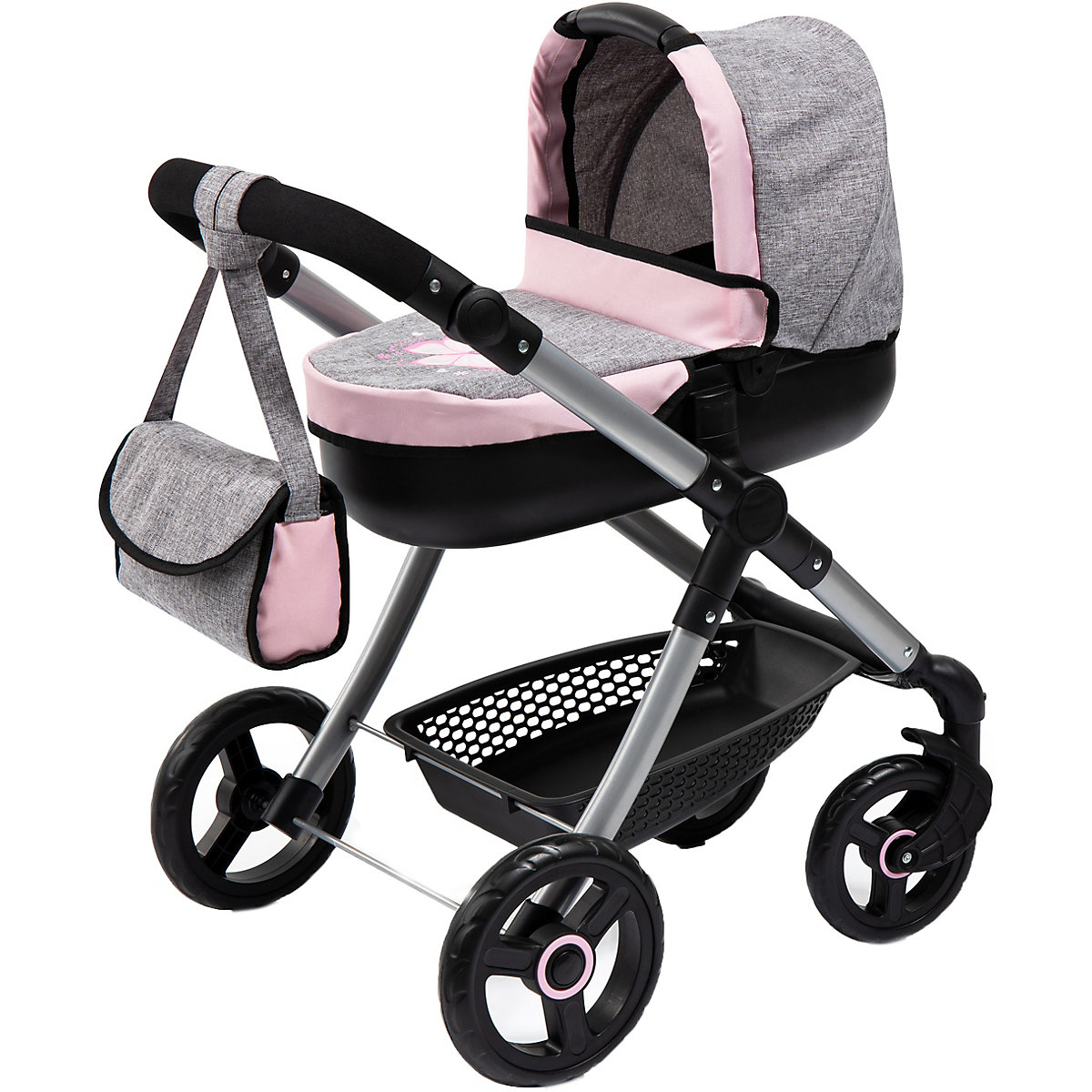 Puppenwagen Style, grau/rosa
