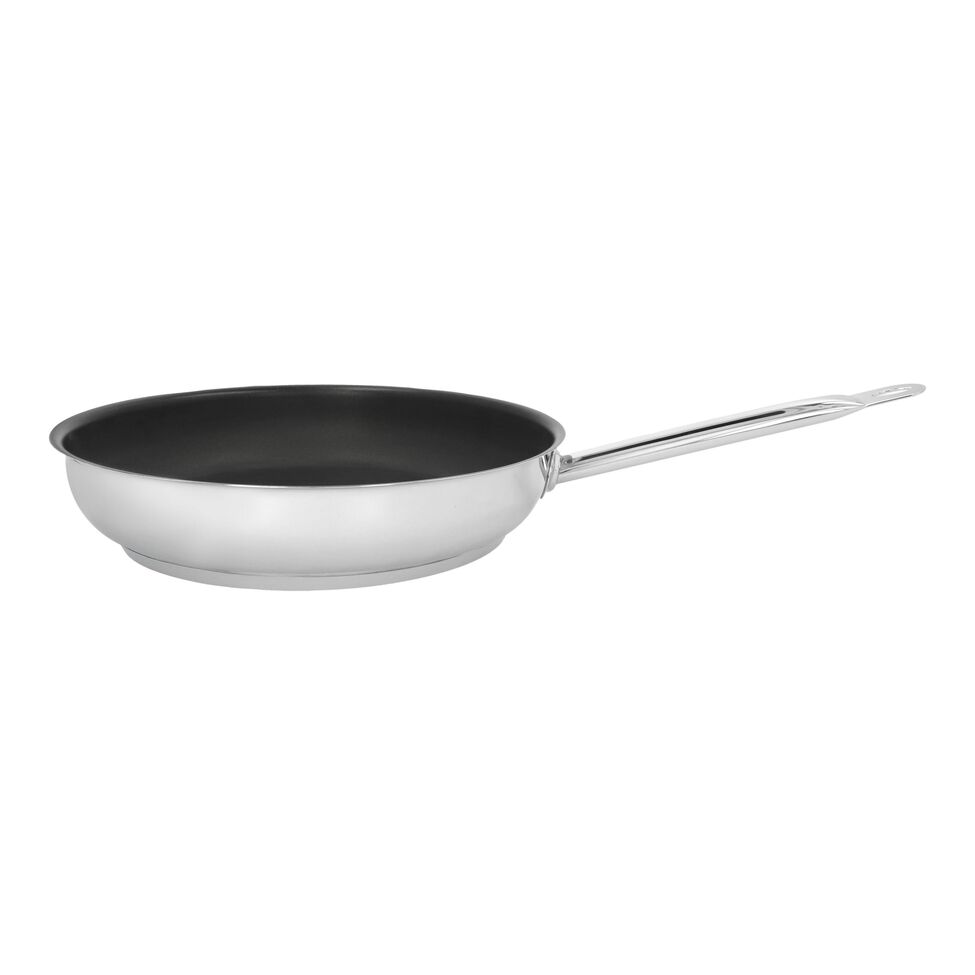 Bratpfanne 32 cm, 18/10 Edelstahl, Silber-Schwarz