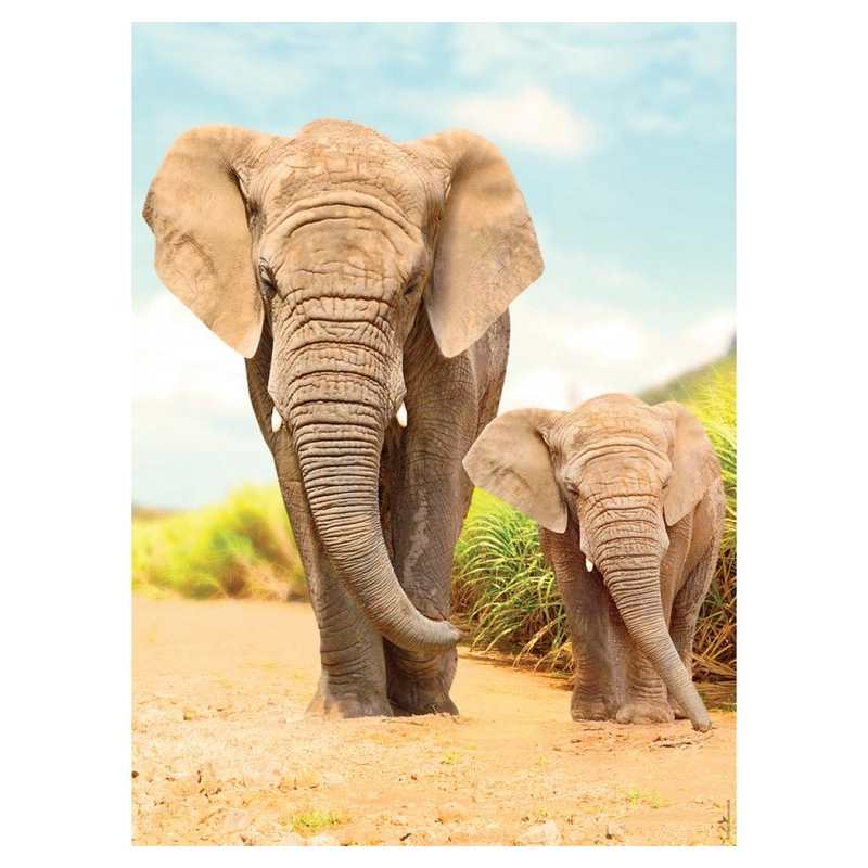 Puzzle éléphants dans les steppes 500 pièces