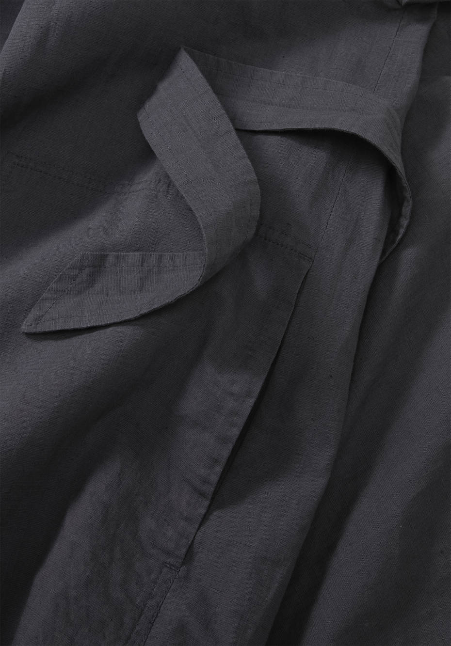 Hemdblusen-Kleid aus Bio-Baumwolle mit Leinen