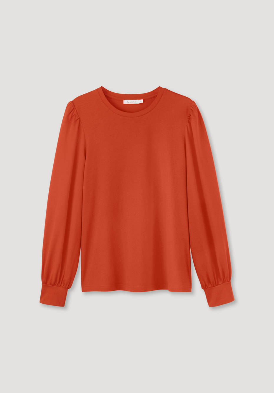 Jersey-Bluse aus Bio-Baumwolle mit Bio-Merinowolle