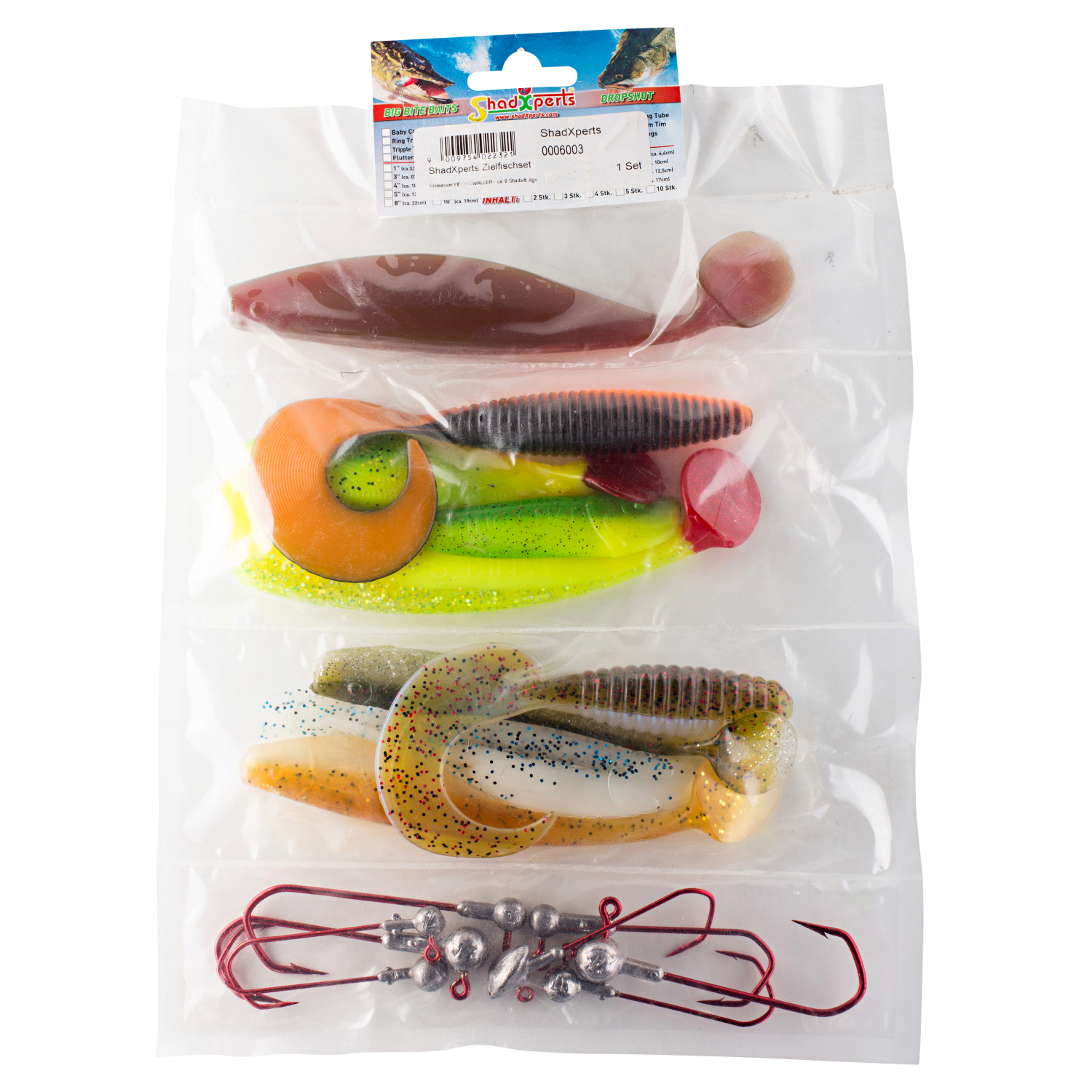 ShadXperts Shad/Jighaken Set Stillwasser Hecht/Waller