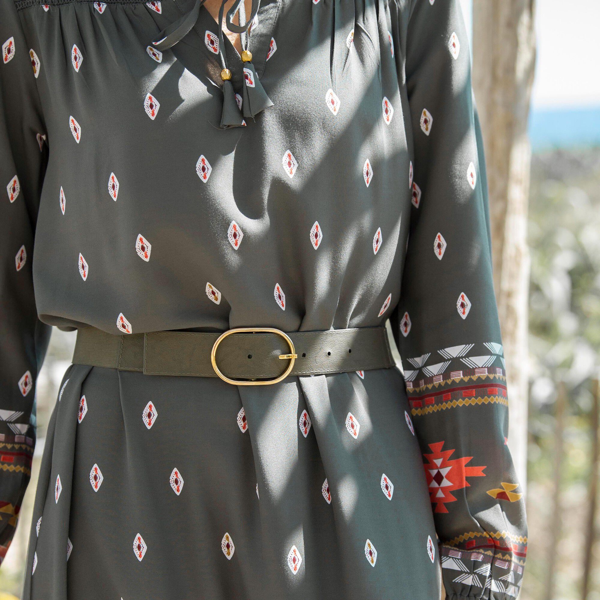 Ceinture élastiquée boucle métal