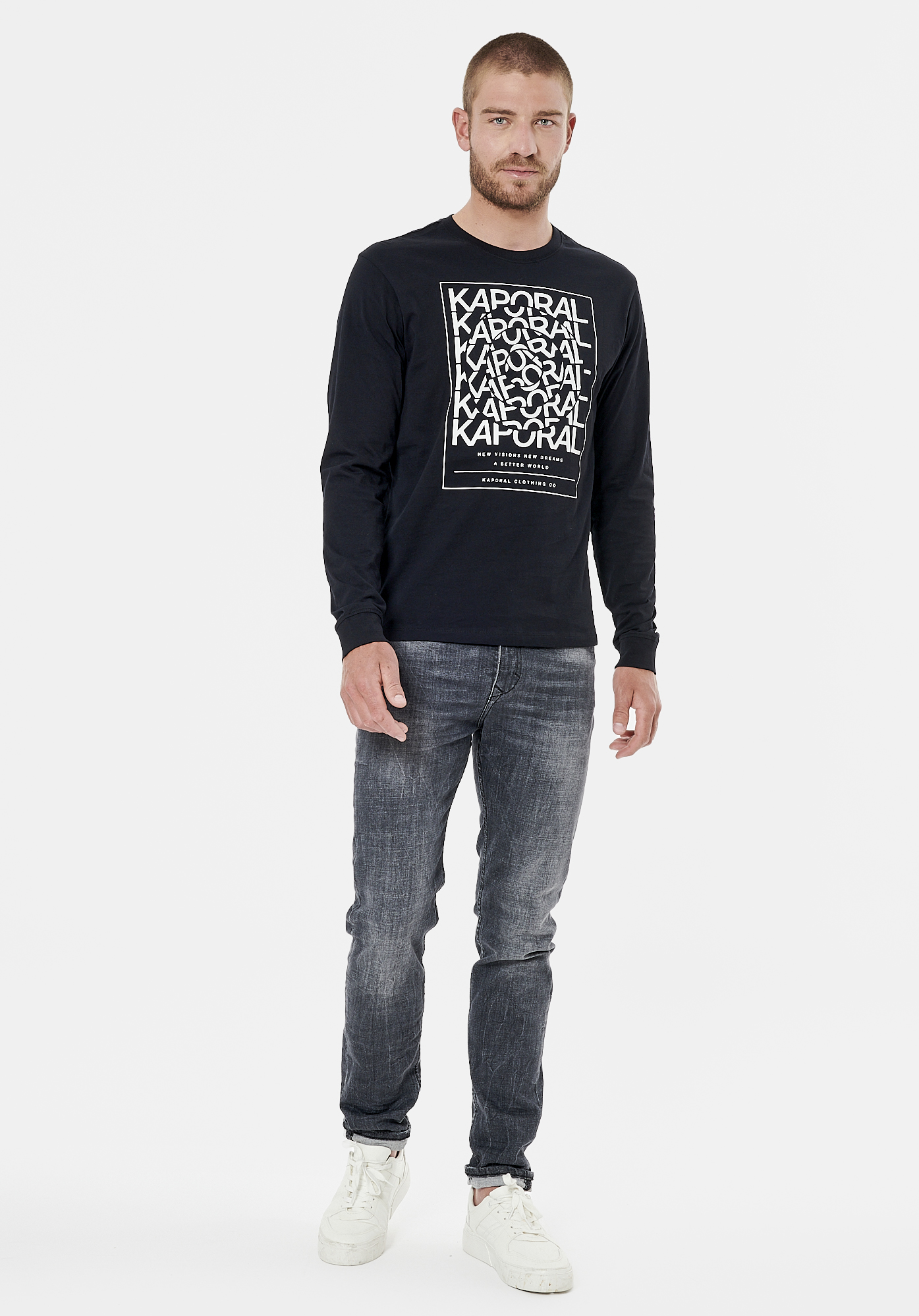 RUDY   T-shirt noir homme 100% coton