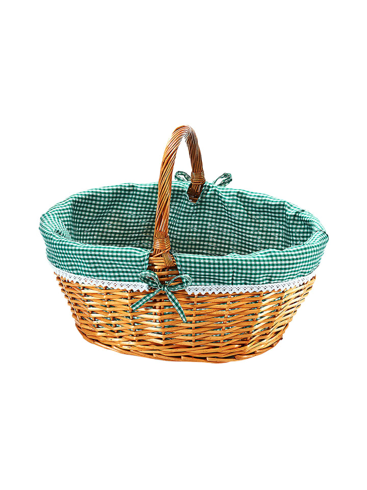 kobolo Einkaufskorb GREEN CHECK in Braun günstig kaufen onesize