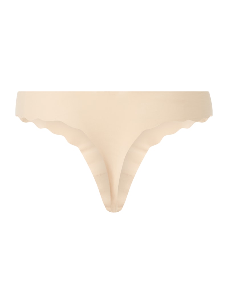 Tangaslip aus Mikrofaser - nahtlos in beige