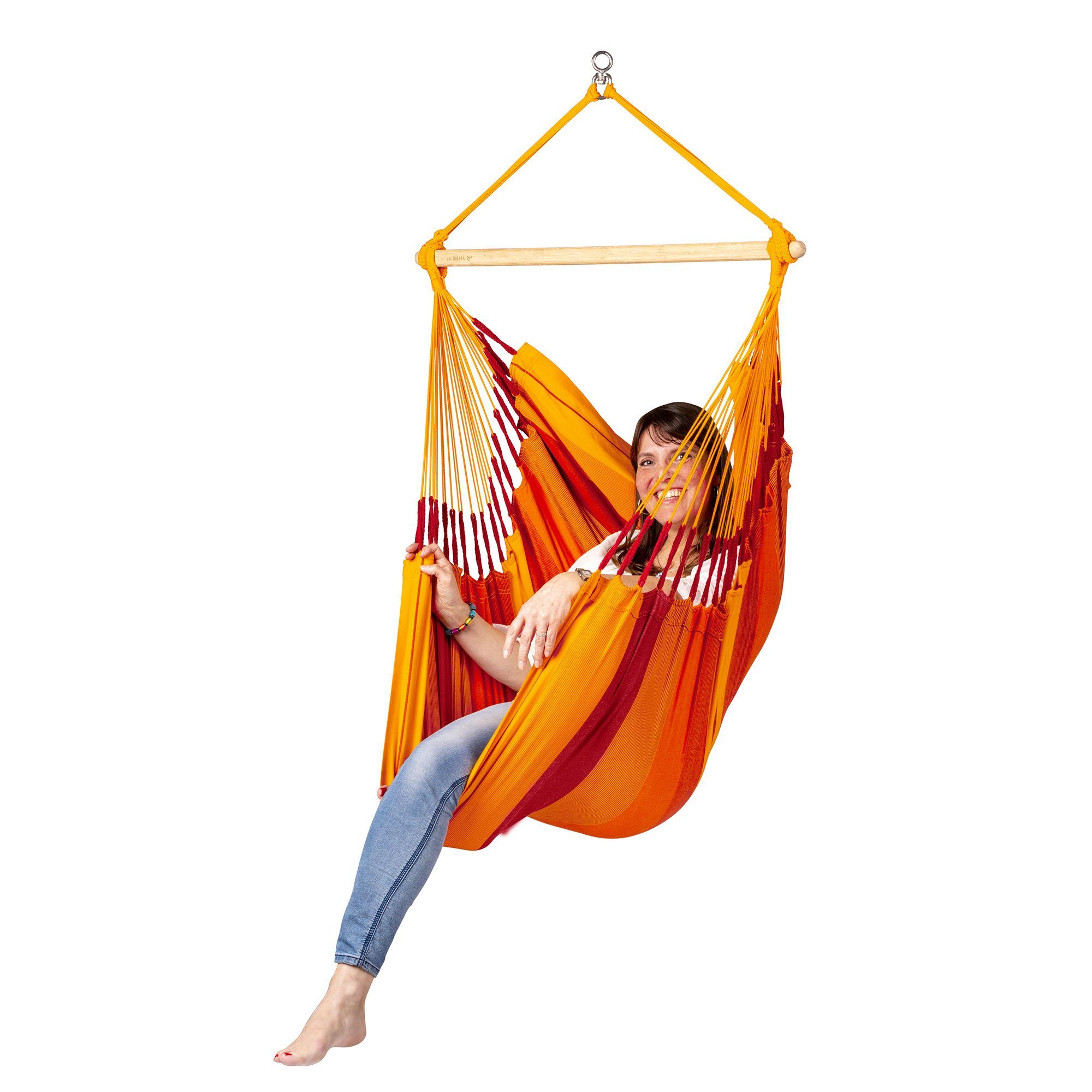 La Siesta Hängestuhl Hängestuhl Hängesessel HABANA Volcano - Basic aus Bio-Baumwolle La Sie, Hochwertige Qualität