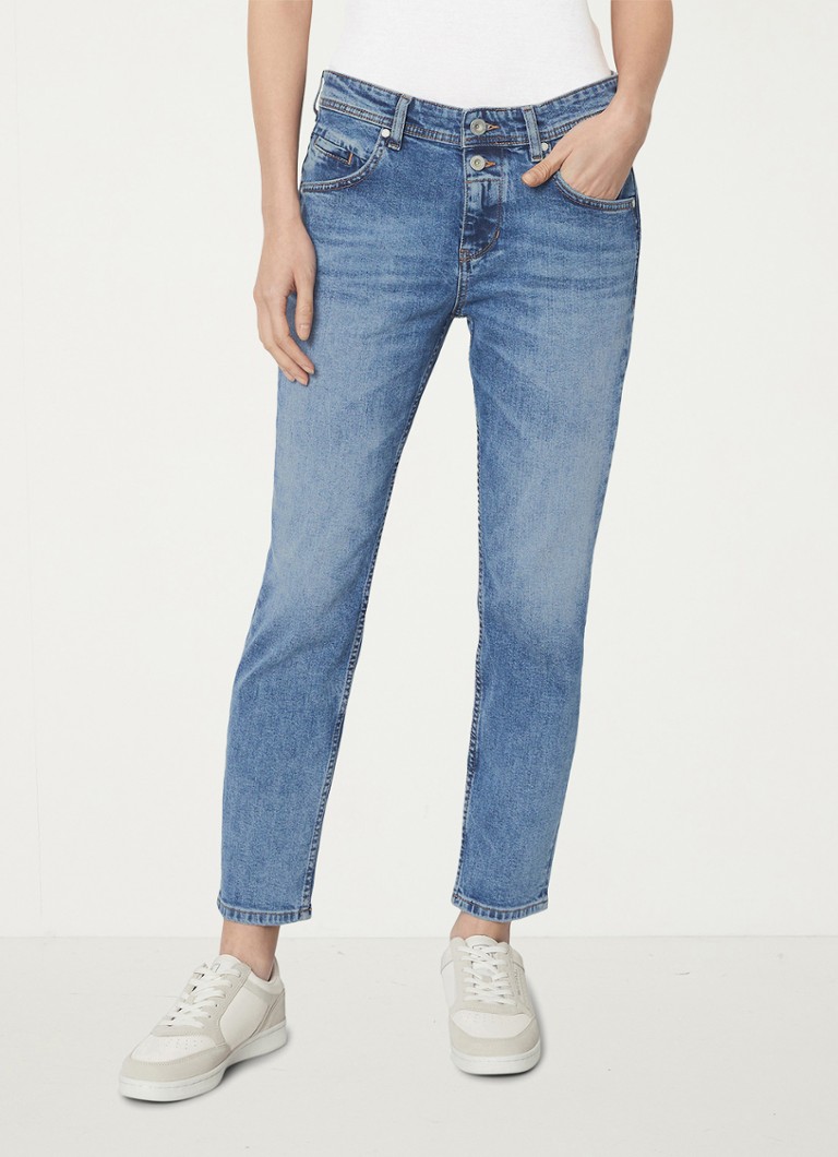 Blugi boyfriend Marc O'Polo din bumbac organic, talie medie, cu buzunare laterale