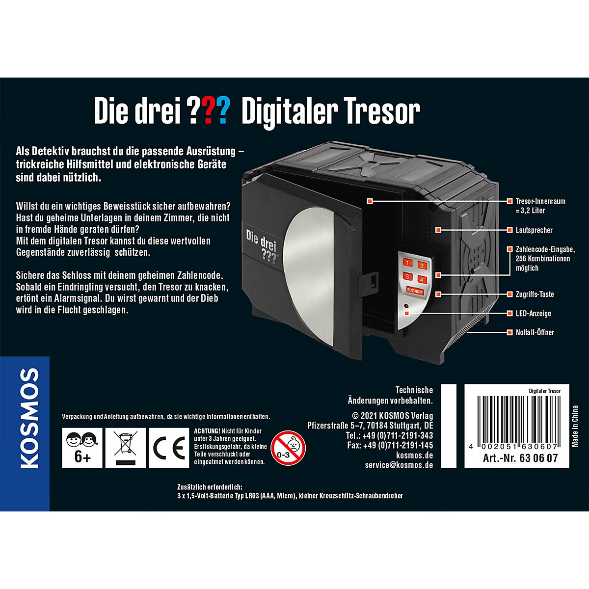 Die drei  Digitaler Tresor