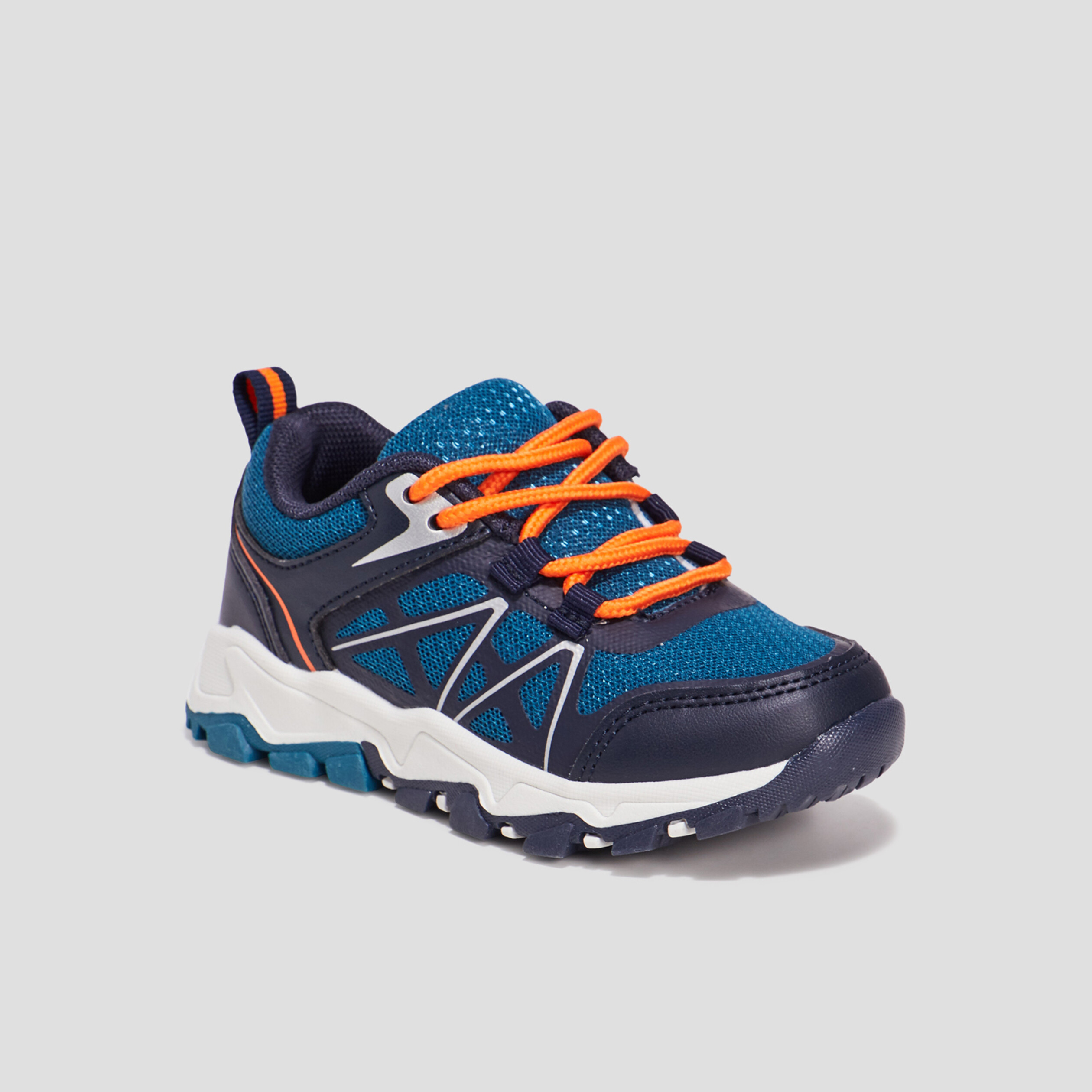 Baskets running à lacets Trappeur bleu garçon | La Halle