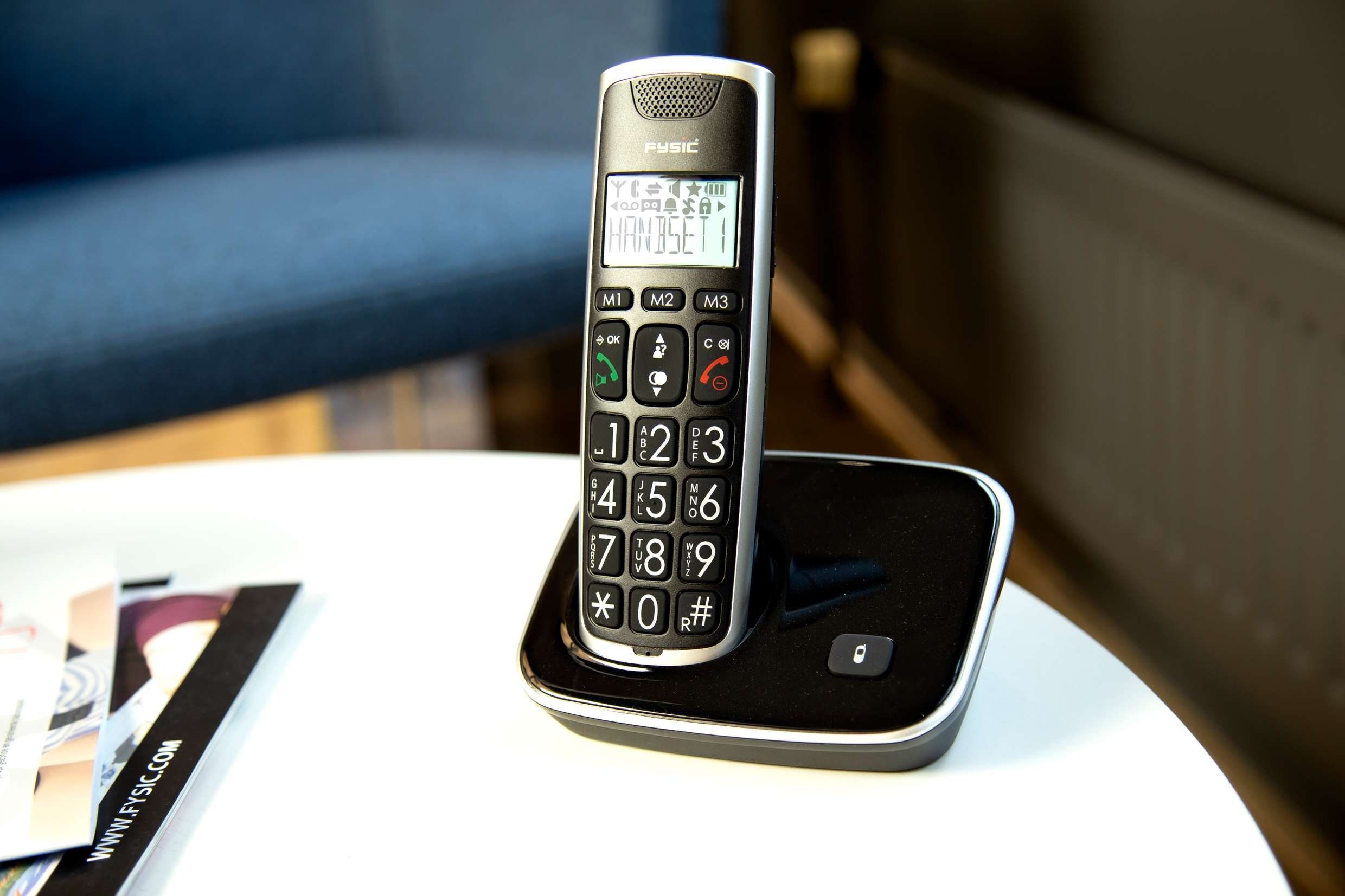 Fysic FX-6020 Schnurloses DECT-Telefon (Mobilteile: 2, Hörgerätkompatibel, große Tasten, großes Display)