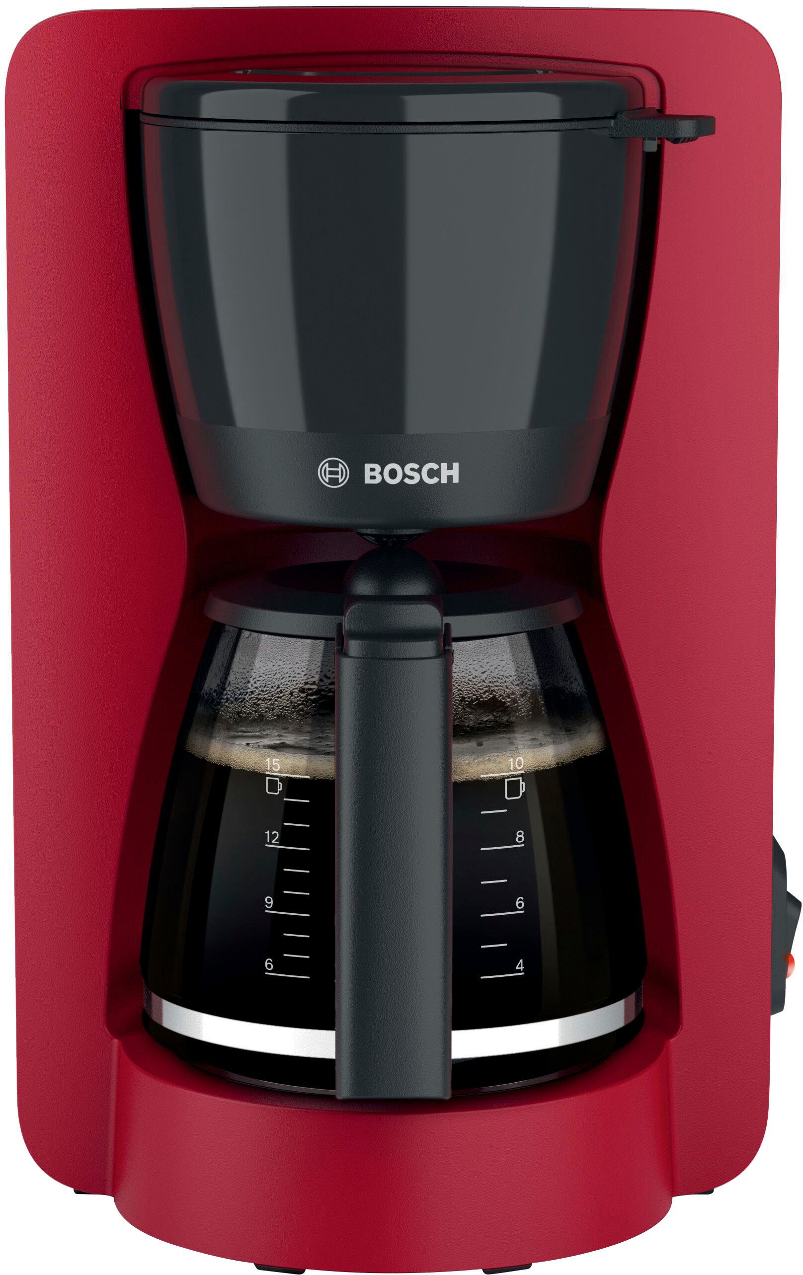 BOSCH Filterkaffeemaschine MyMoment TKA2M114, 1,25l Kaffeekanne, Papierfilter 1x4, für 10-15 Tassen, Glaskanne, 40min Warmhaltefunktion, 1200 W